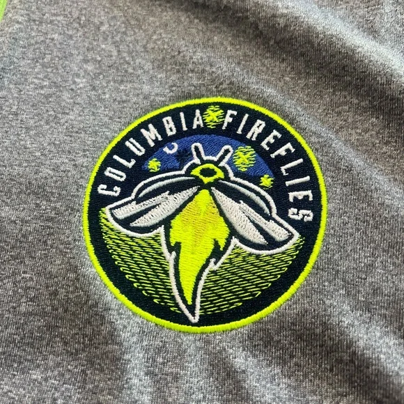 Vansport / MLB Gray Quarter-Zip Pullover Columbia Fireflies Womens XL - Picture 2 of 6